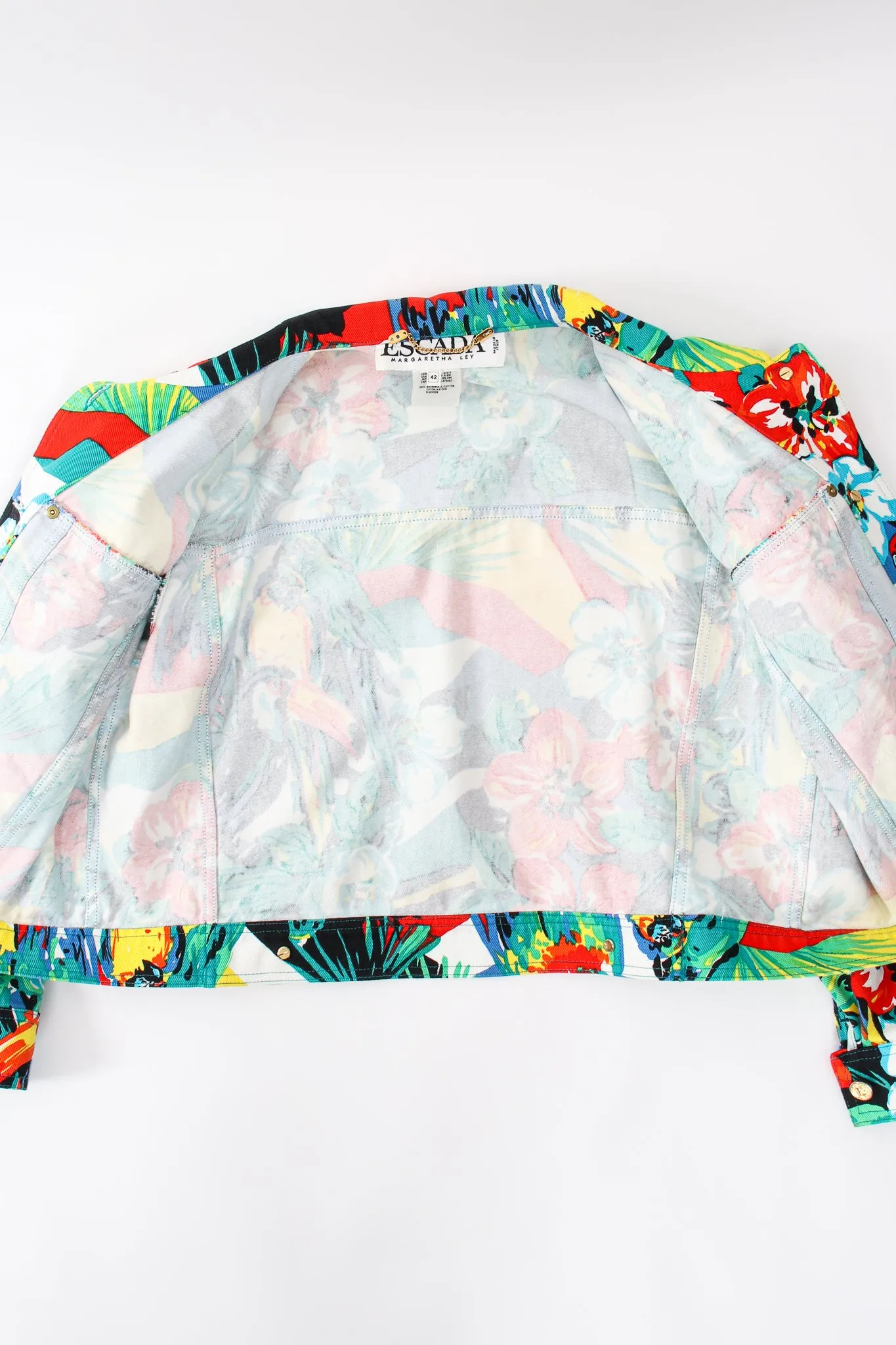 Tropical Parrot Denim Jacket & Pant Set