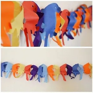 Tropical Parrot Paper Garland 13 Ft Long Hanging Decoration