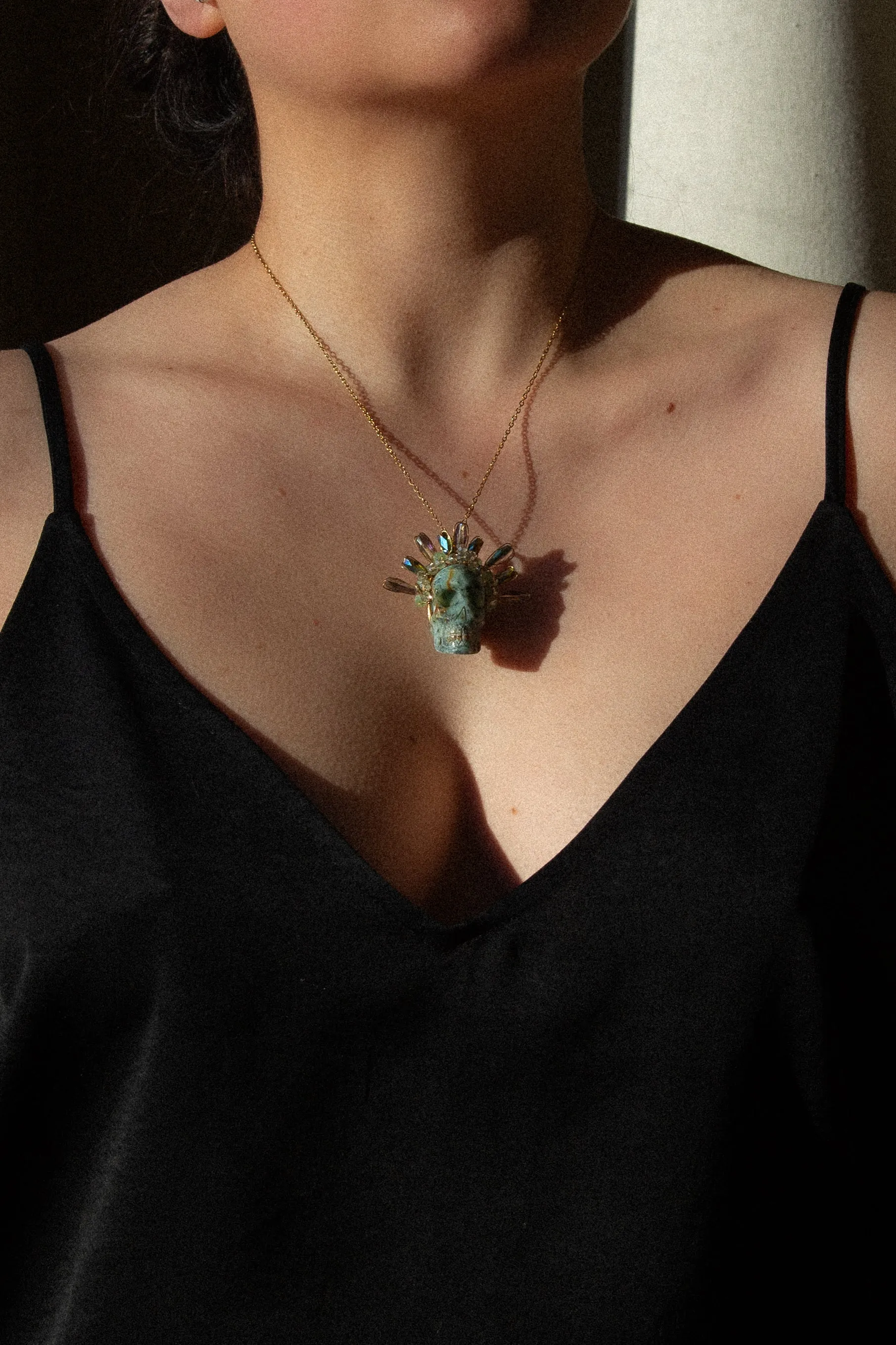 Turquoise Skull Necklace