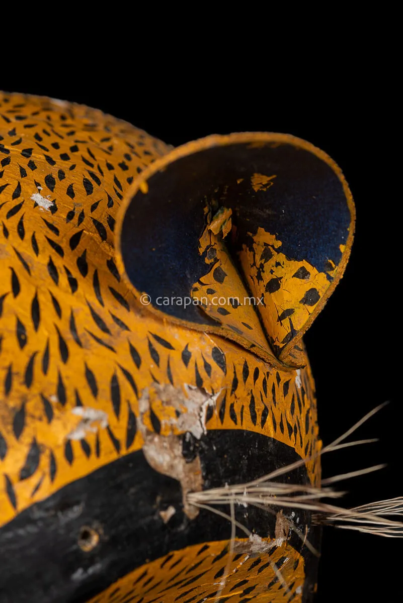 Vintage Jaguar Dance Mexican Mask Tecuani