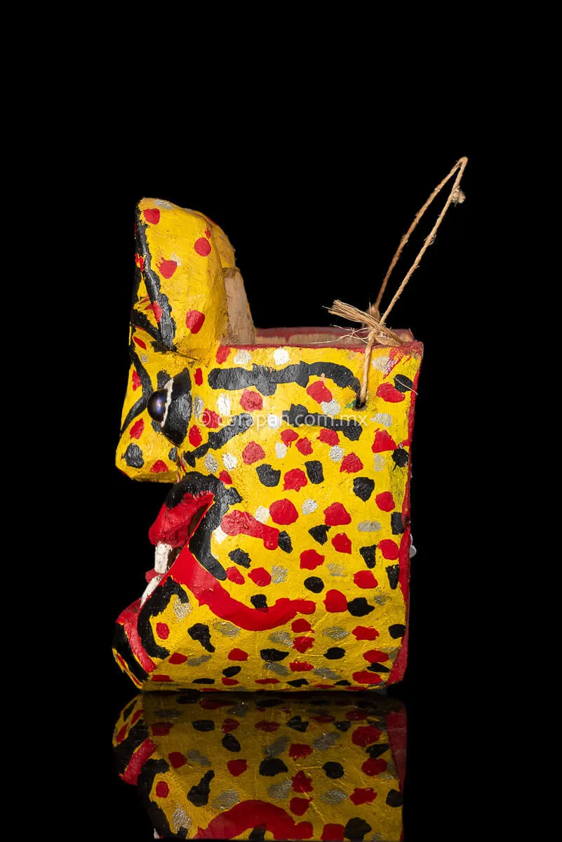 Vintage Tecuani Dance Jaguar Wooden Mask