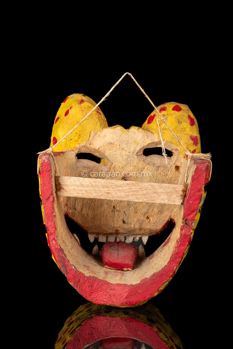 Vintage Tecuani Dance Jaguar Wooden Mask