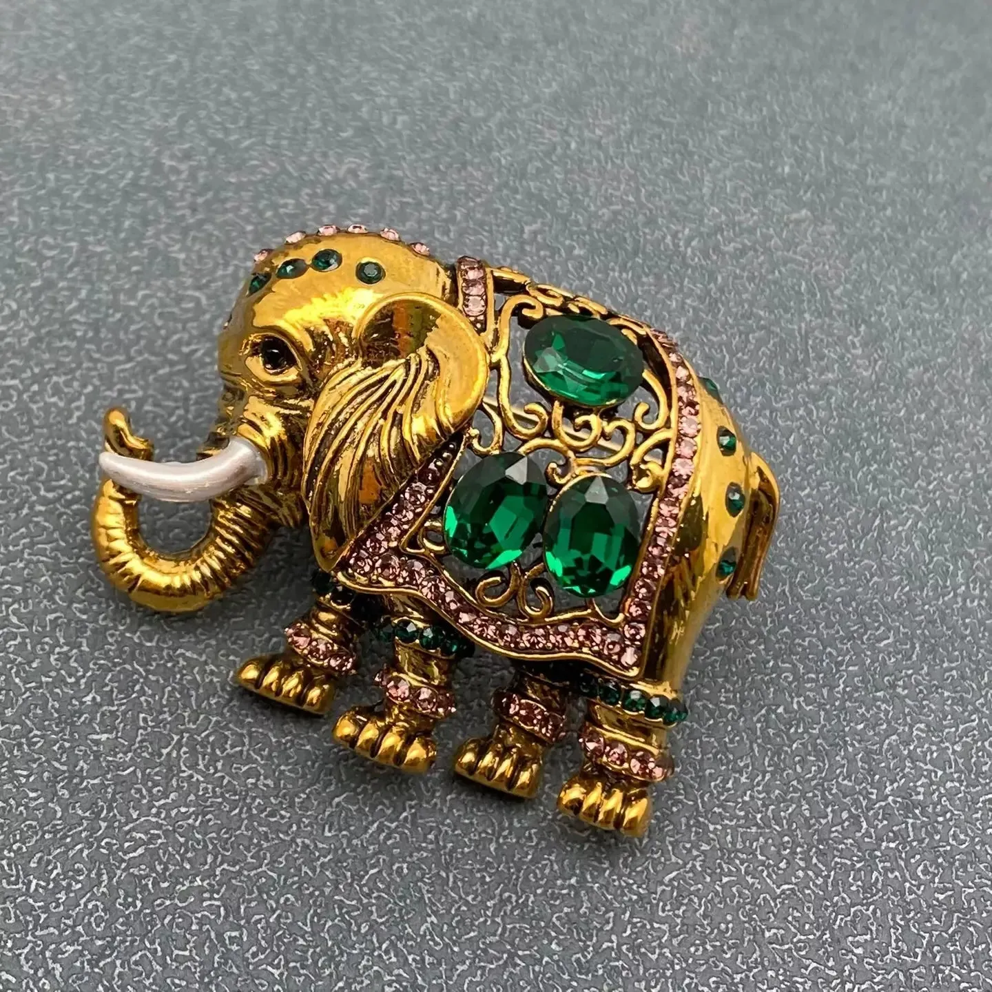 Vintage Thai Elephant Brooch