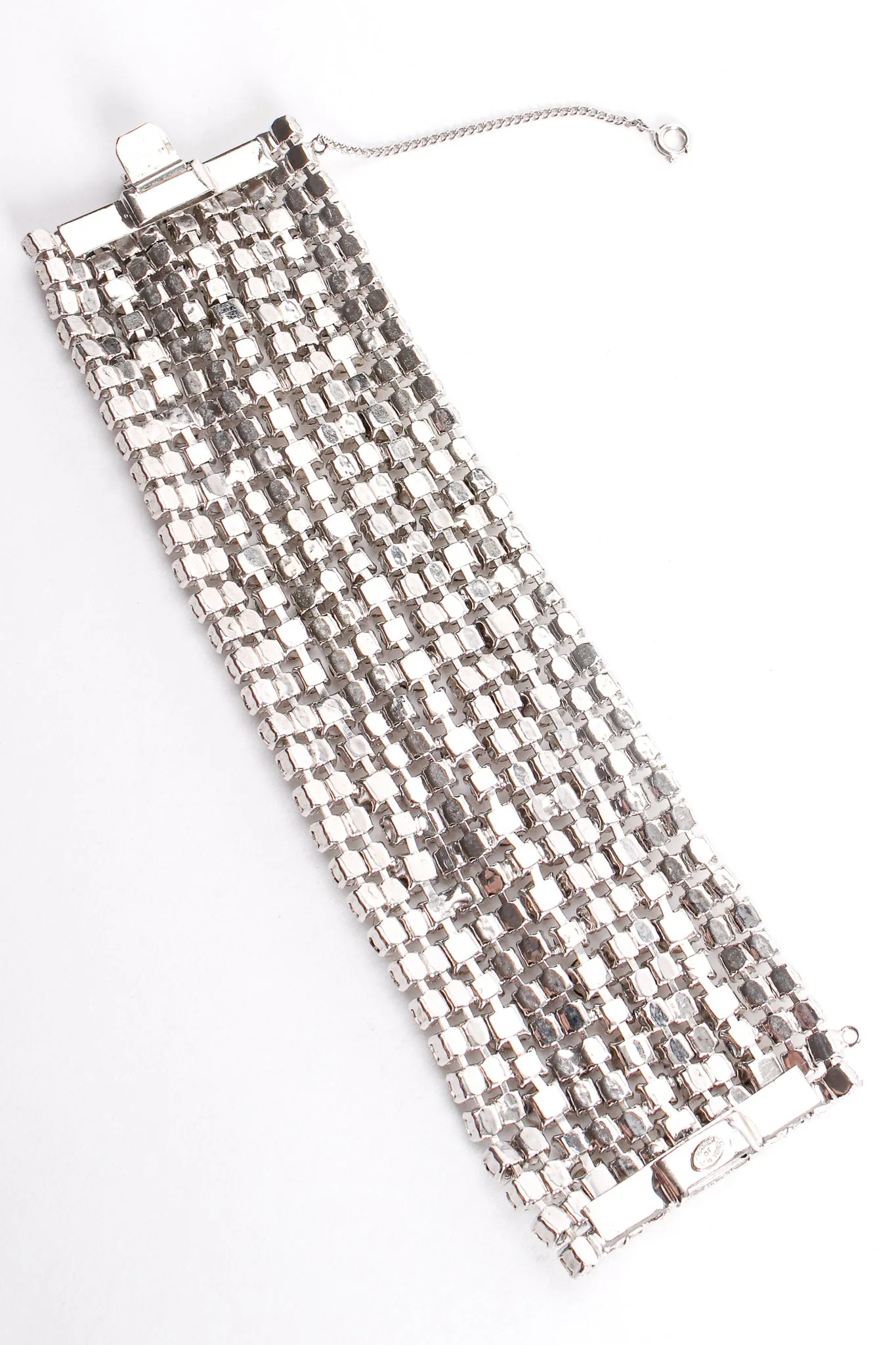 Wavy Crystal Rhinestone Cuff Bracelet