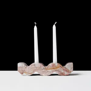 Wavy Gemstone Candelabra