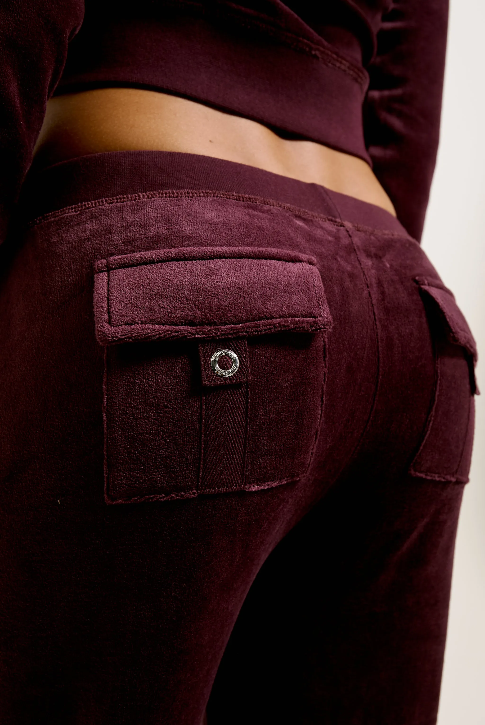 WINETASTING  ULTRA LOW RISE BAMBOO VELOUR HERITAGE POCKETED BOTTOMS