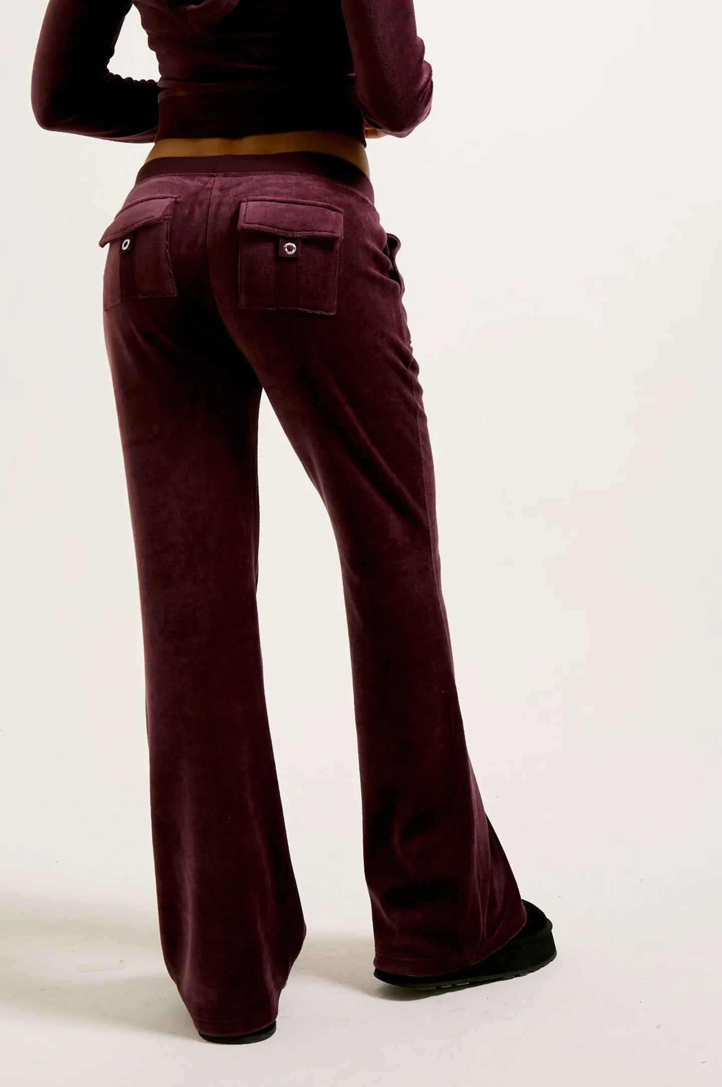 WINETASTING  ULTRA LOW RISE BAMBOO VELOUR HERITAGE POCKETED BOTTOMS