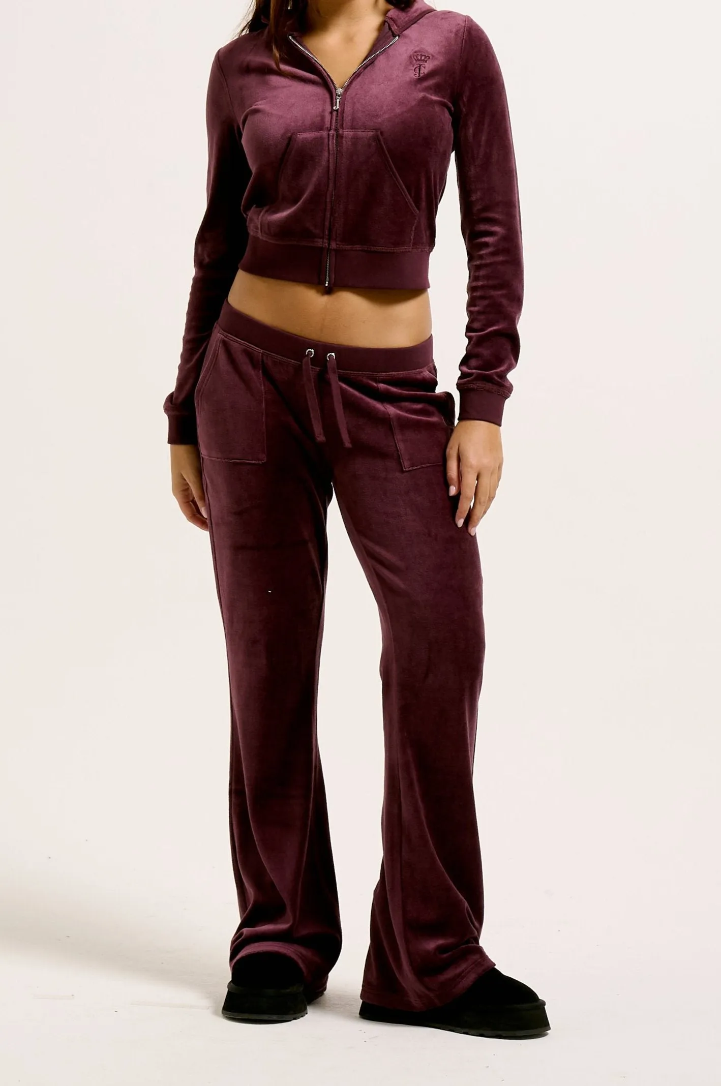 WINETASTING  ULTRA LOW RISE BAMBOO VELOUR HERITAGE POCKETED BOTTOMS
