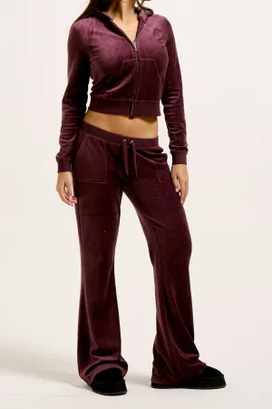 WINETASTING  ULTRA LOW RISE BAMBOO VELOUR HERITAGE POCKETED BOTTOMS