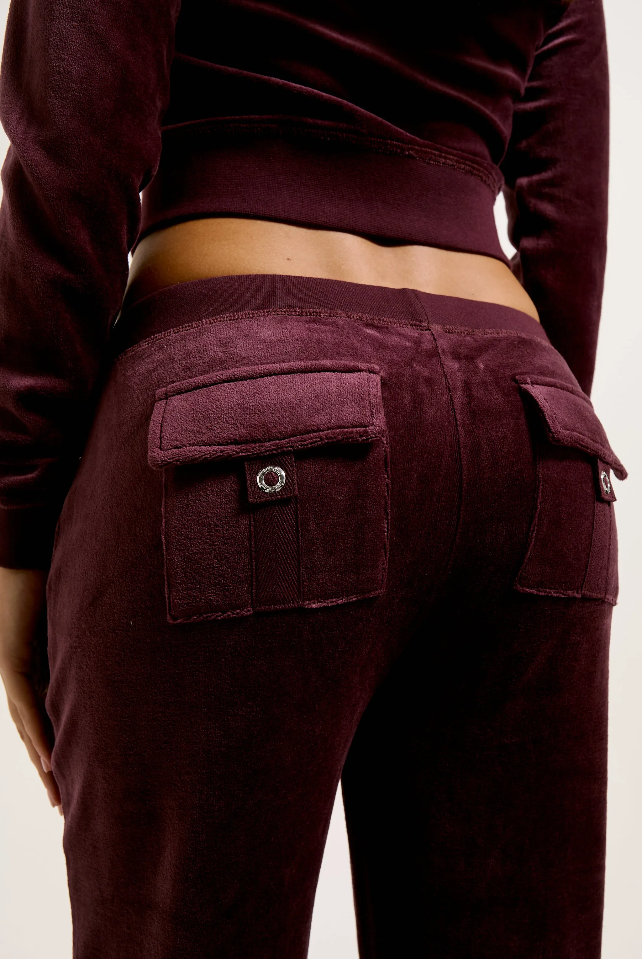 WINETASTING  ULTRA LOW RISE BAMBOO VELOUR HERITAGE POCKETED BOTTOMS