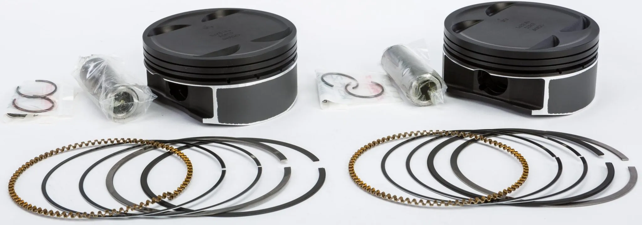 Wiseco K2787 K Black Edition Piston Kit (124in.,Dished -9cc) - 4.250in. Bore, 11:1 Compression