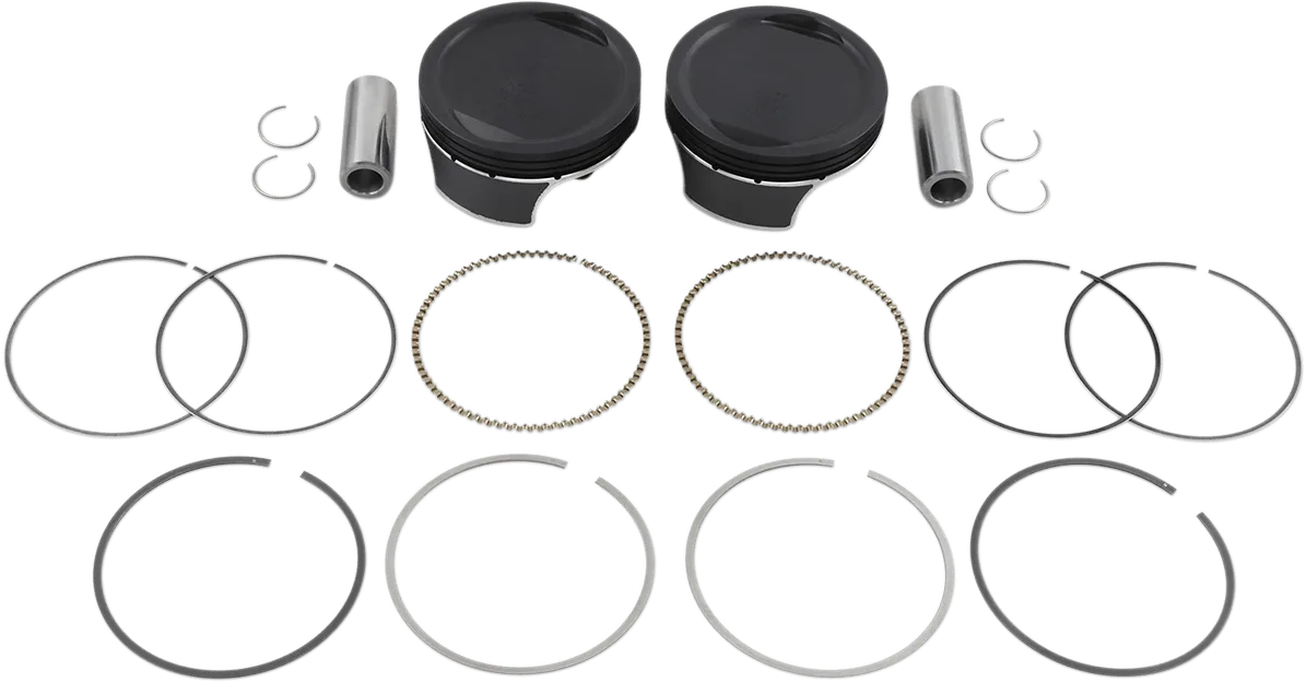 Wiseco K2788 K Black Edition Piston Kit (103ci., Reverse Dome) - 3.875in. Bore - 9:1 Compression