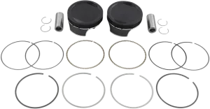 Wiseco K2788 K Black Edition Piston Kit (103ci., Reverse Dome) - 3.875in. Bore - 9:1 Compression