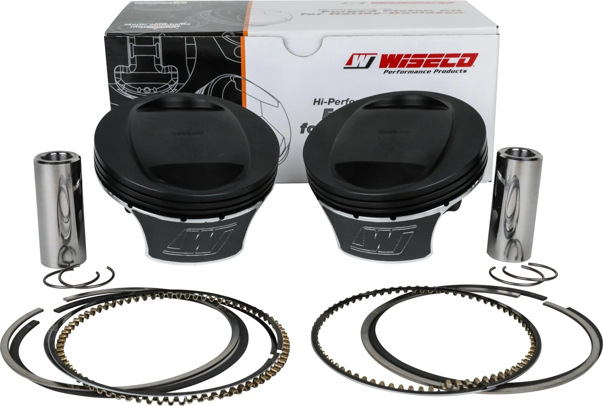Wiseco K2792 K Black Edition Piston Kit (103ci., Positive  5cc ) - 3.870in. Std. Bore -10.5:1 Compression