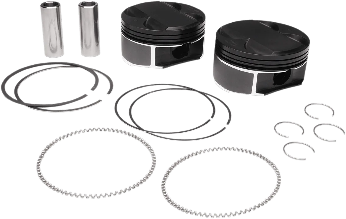 Wiseco K2799 K Black Edition Piston Kit (117in.,Flat Top  4cc) - 4.125in. Bore, 11:1 Compression