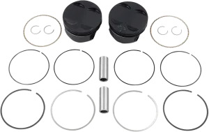 Wiseco K2799 K Black Edition Piston Kit (117in.,Flat Top  4cc) - 4.125in. Bore, 11:1 Compression