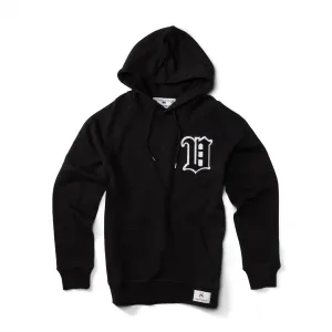 Women's - House of V - Black Varsity Chenille Patch Pullover Hoodie