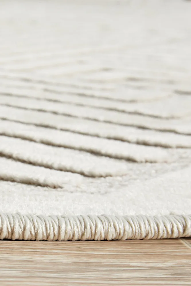 York Cindy Natural White Rug