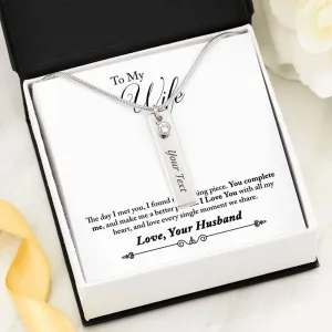 You complete me-Birthstone/Text Necklace