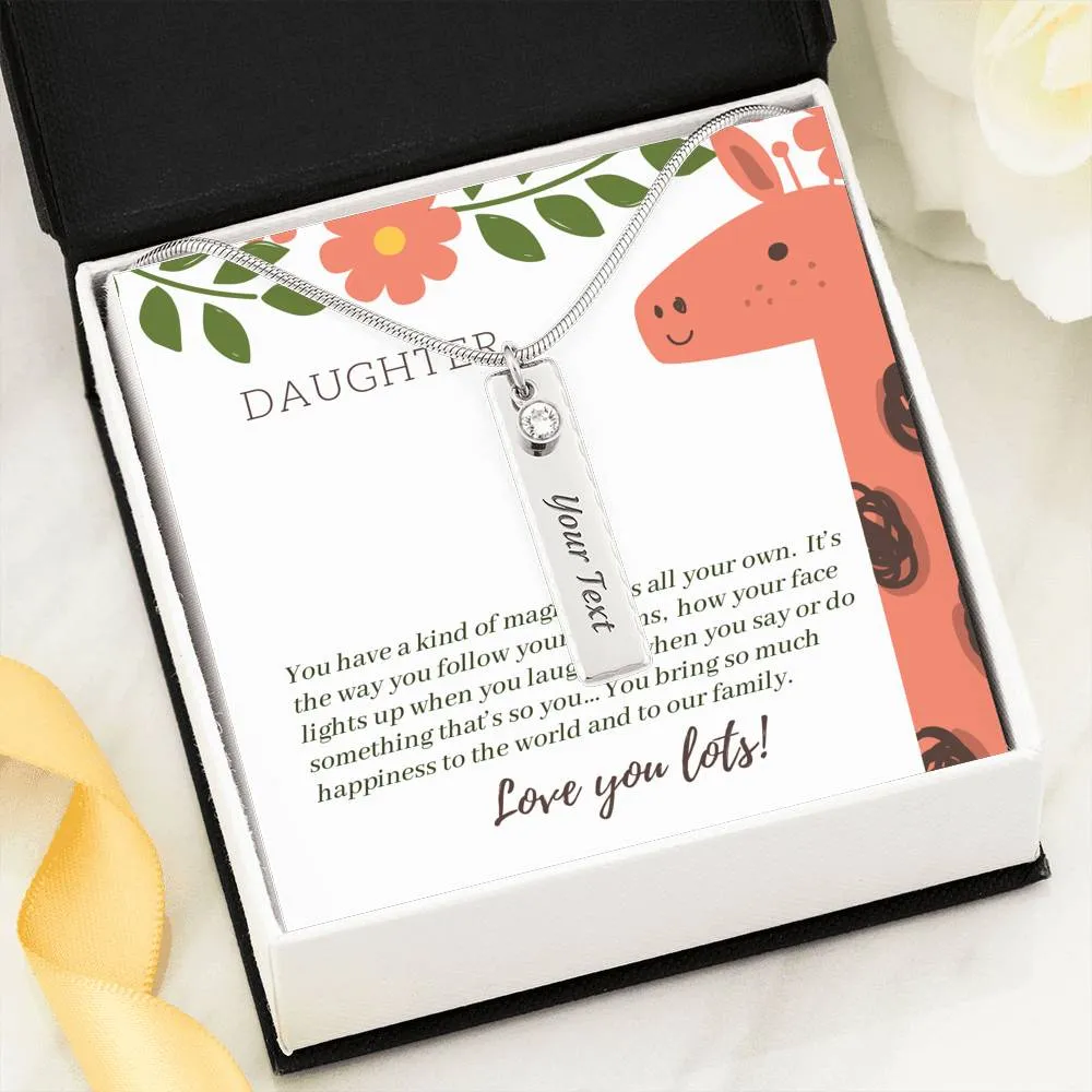 You have a kind of magic that's all your own-Birthstone/Text Necklace